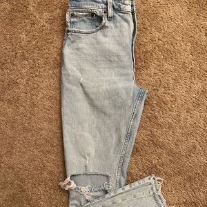 Abercrombie curve love distressed jeans